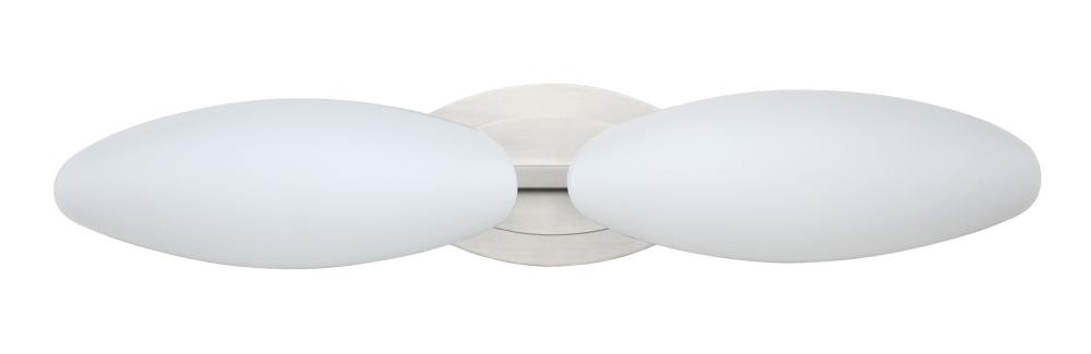 Besa Wall Aero Satin Nickel Opal Matte 2x5W LED