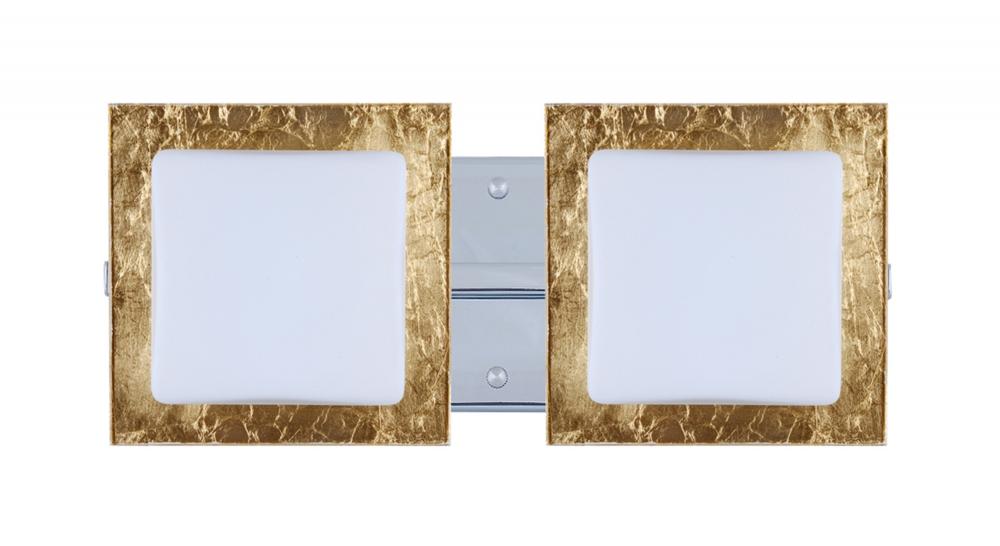 Besa Wall Alex Chrome Opal/Gold Foil 2x5W LED