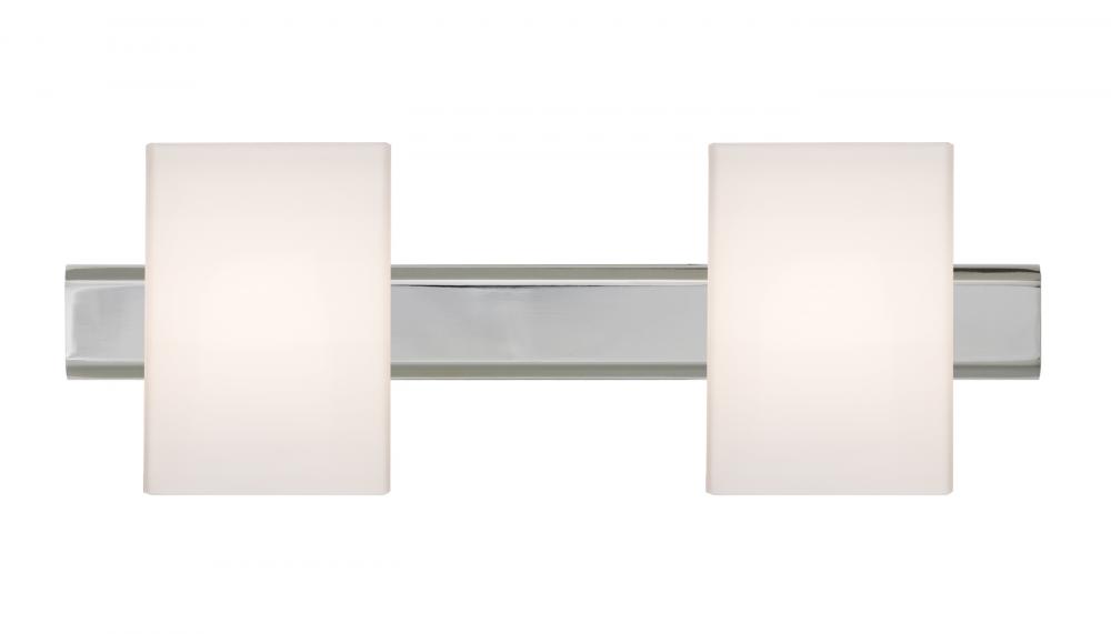 Besa, Tito Vanity, Opal Matte, Chrome Finish, 2x5W LED