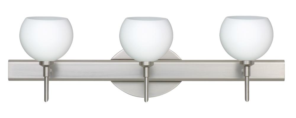 Besa Wall Palla 5 Satin Nickel Opal Matte 3x5W LED