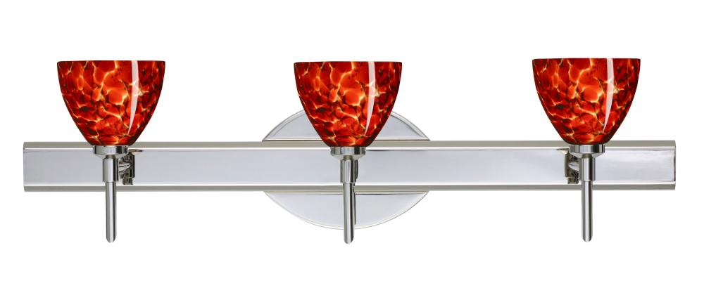 Besa Divi Wall 3SW Garnet Chrome 3x5W LED