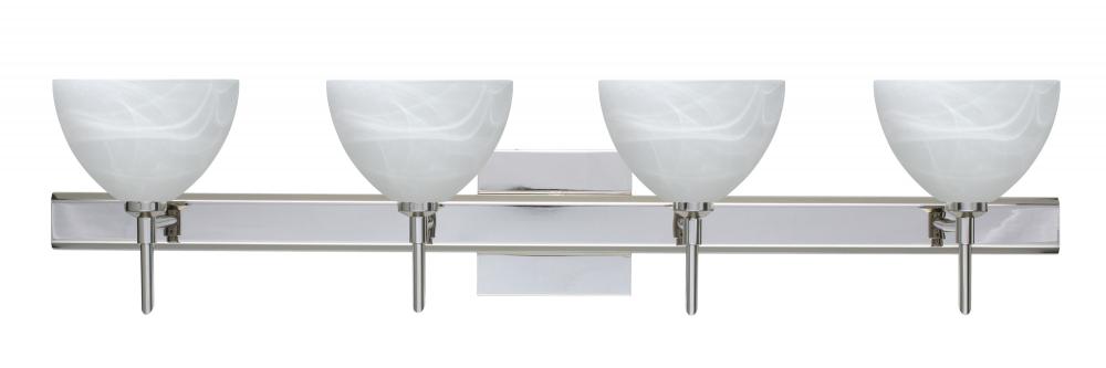 Besa Wall With SQ Canopy Brella Chrome Marble 4x5W LED