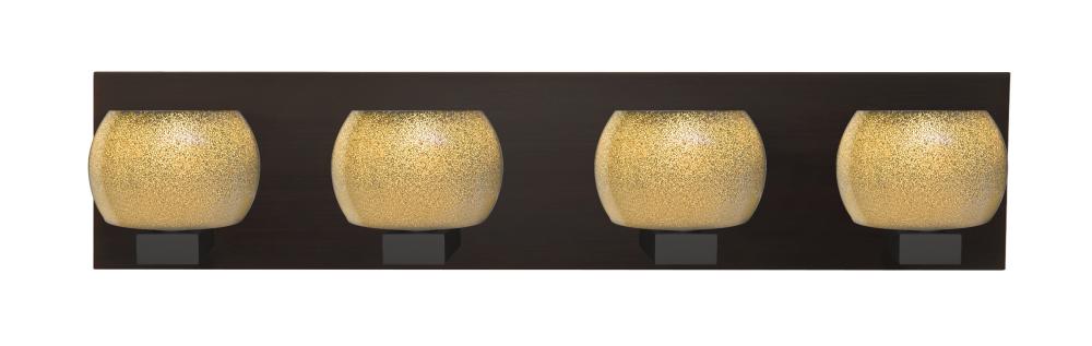 Besa, Keno Vanity, Gold Sand, Bronze Finish, 4x3W LED