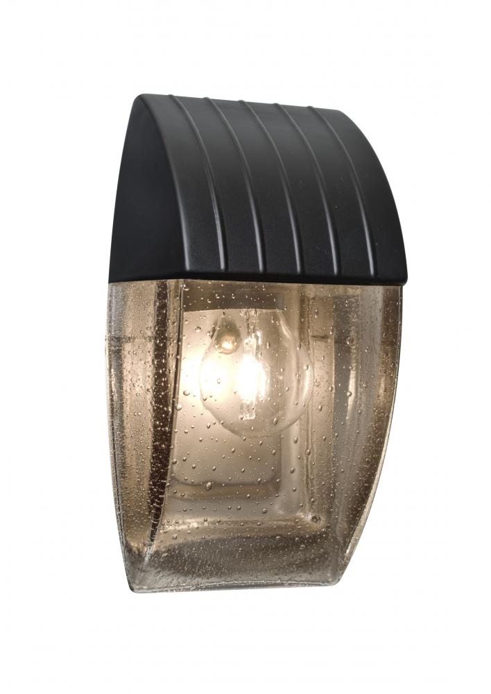 Besa, Aqua Series Wall Sconce, Black/Smoke Bubble, 1x75W Medium Base