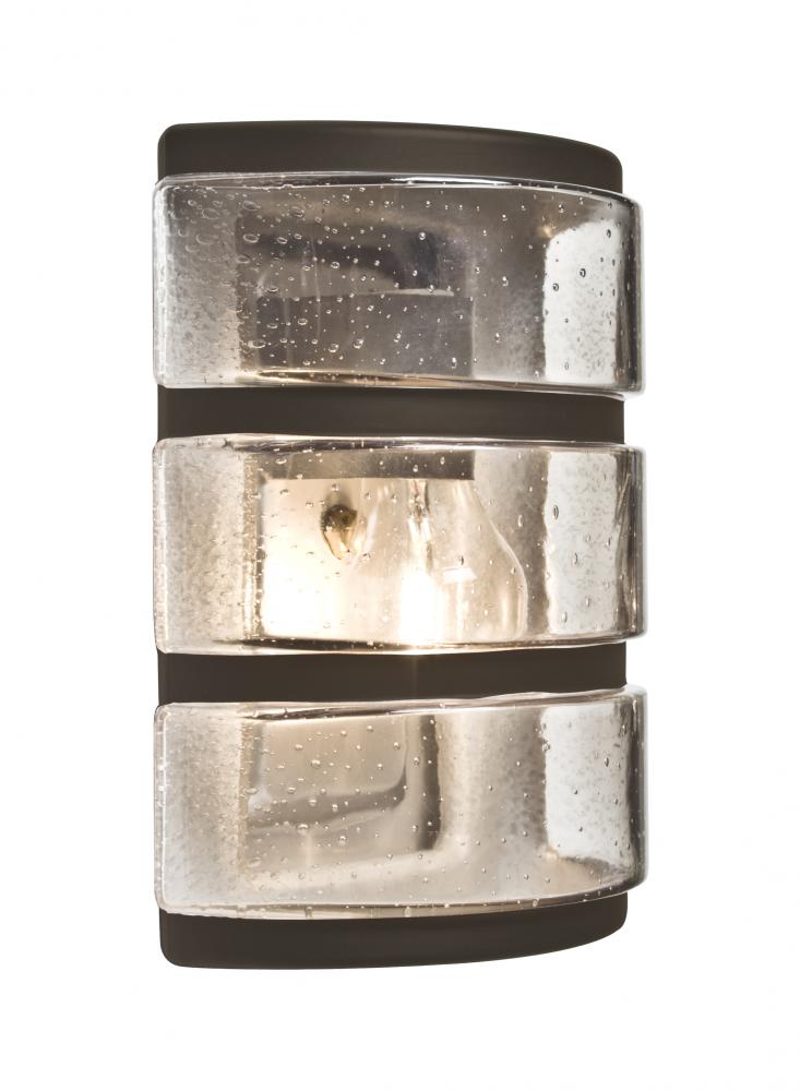 Besa, Aqua Series Post mount, Bronze/Clear Bubble, 1x75W Medium Base