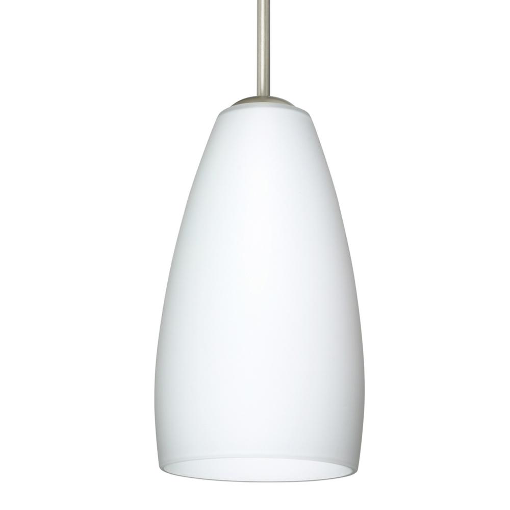 Besa Chrissy Pendant For Multiport Canopy Satin Nickel Opal Matte 1x50W B10 Medium Base