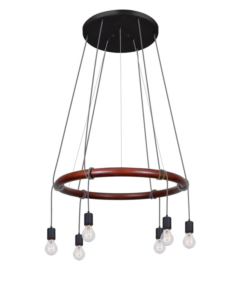 Besa Cirque 120V Suspension, Silver Cord, 6x60W Medium base