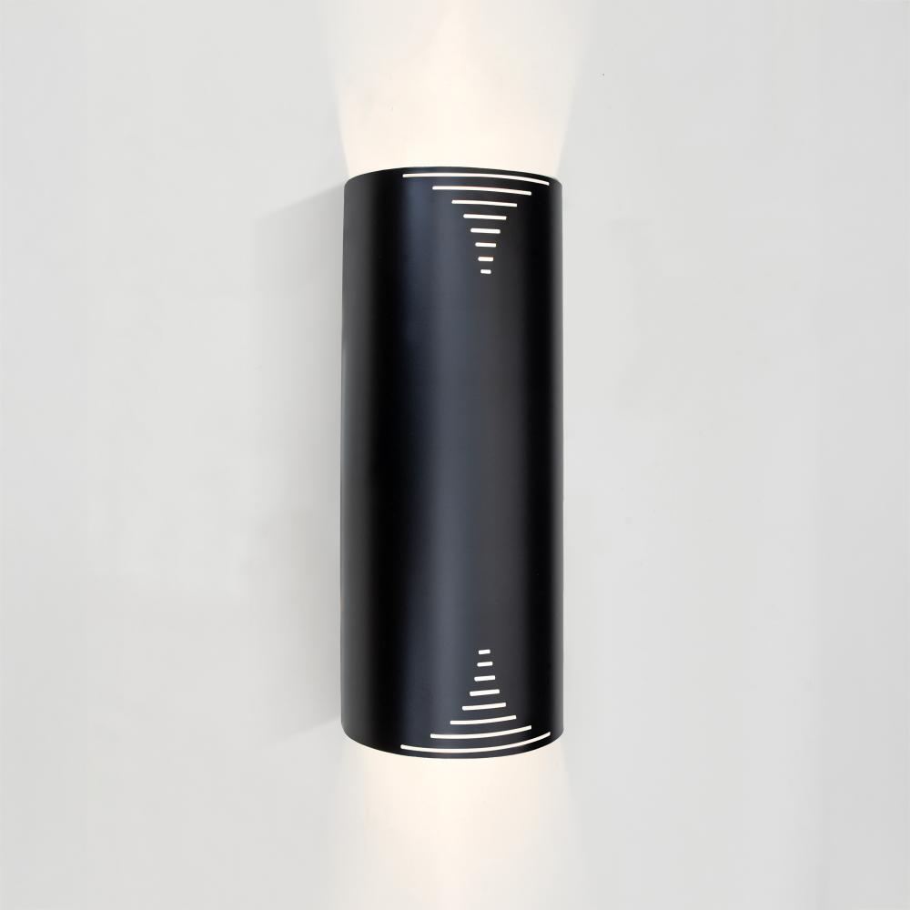 Besa Edge 16 Sconce, Black Finish, 2x6W LED
