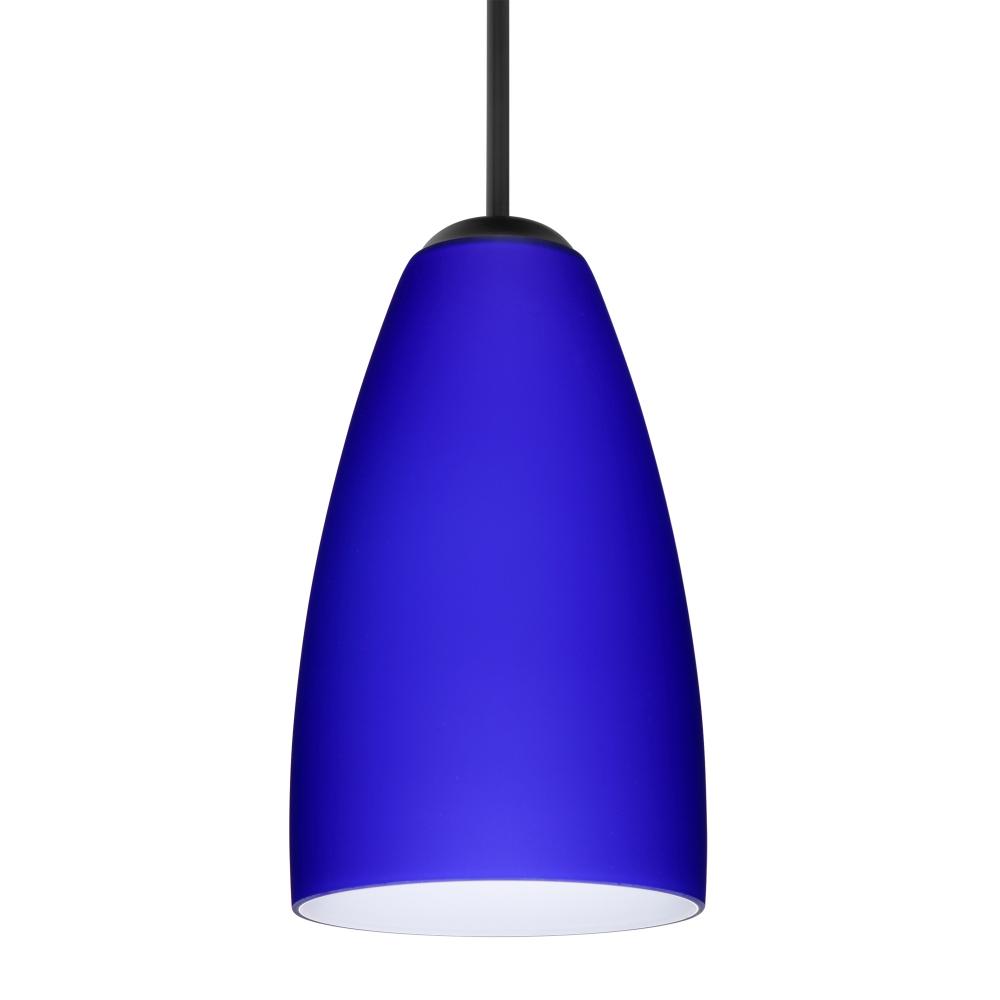 Besa Riva 9 Pendant For Multiport Canopy Black Cobalt Blue Matte 1x75W Medium Base