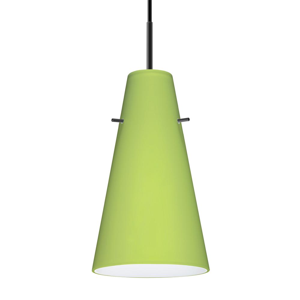 Besa Cierro Pendant For Multiport Canopy Black Chartreuse 1x100W Medium Base