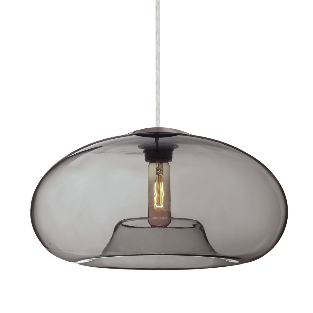 Besa Pendant For Multiport Canopy Bana 15 Satin Nickel Smoke 1x60W Medium Base