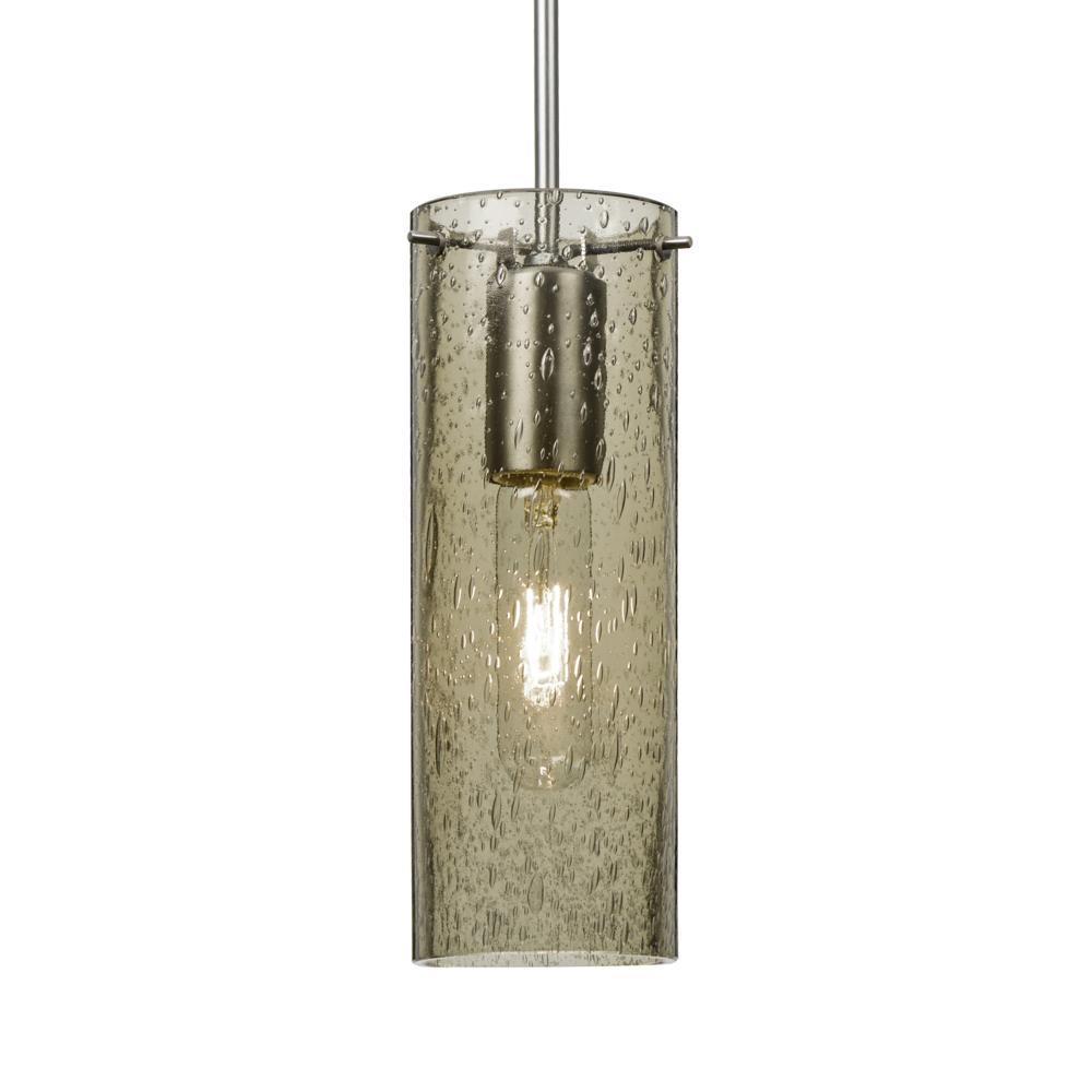 Besa, Juni 10 Pendant For Multiport Canopy, Latte Bubble, Satin Nickel, 1x60W Medium Base