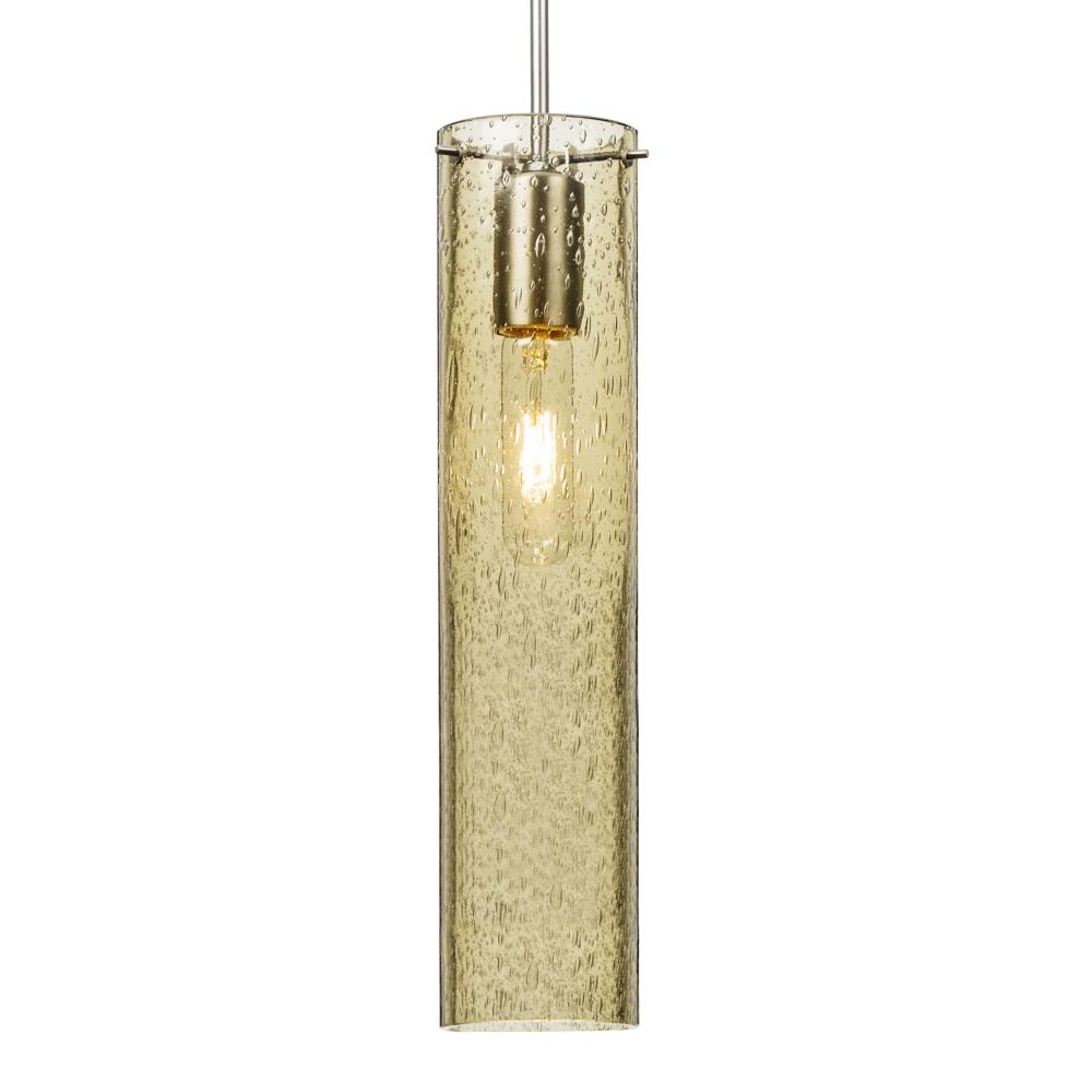 Besa, Juni 16 Pendant For Multiport Canopy, Gold Bubble, Satin Nickel, 1x60W Medium Base