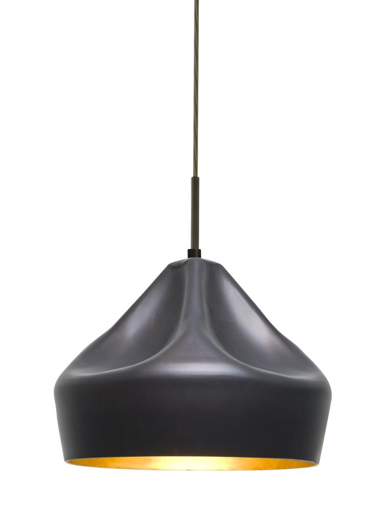 Besa Lotus Pendant For Multiport Canopy, Bronze Finish, 1x9W LED