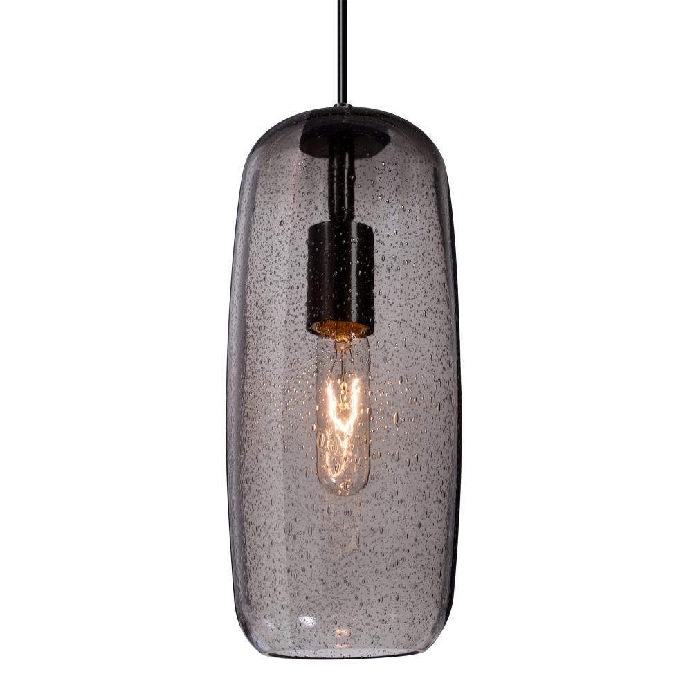 Besa, Pinot 13 Cord Pendant for Mulitport Canopy, Smoke Bubble, Black Finish
