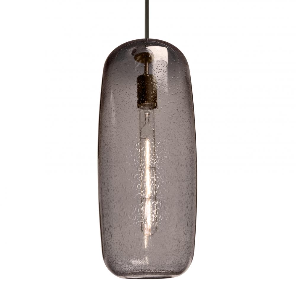 Besa, Pinot 18 Cord Pendant for Mulitport Canopy, Smoke Bubble, Bronze FInish 1x60W Medium Base
