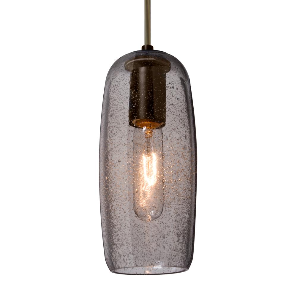 Besa, Pinot 9 Cord Pendant for Mulitport Canopy, Smoke Bubble, Bronze FInish 1x60W In