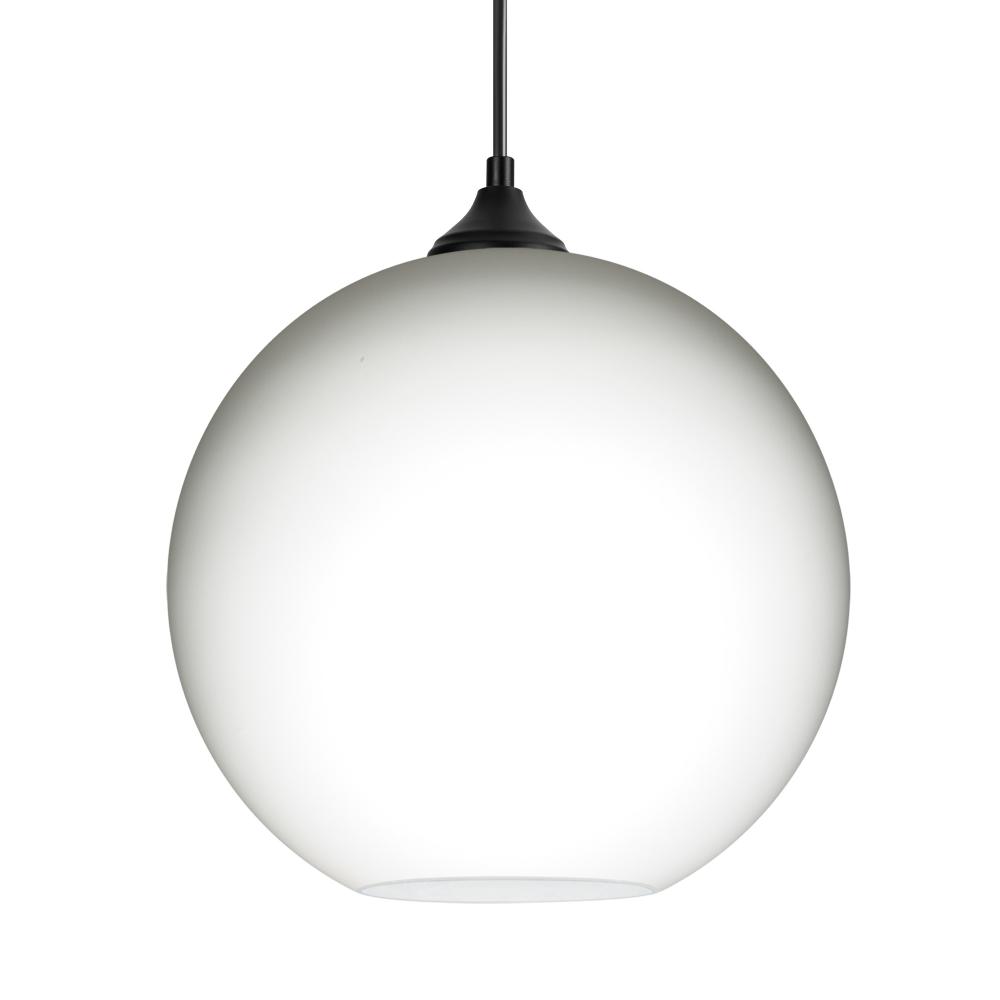 Besa Coco 12 Outdoor Pendant, Opal Matte, Black Finish, 1x E26 Base