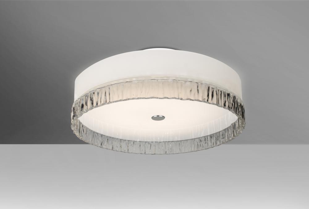 Besa Paco 19 Ceiling, Opal/Smoke, 4x 9W T12 LED