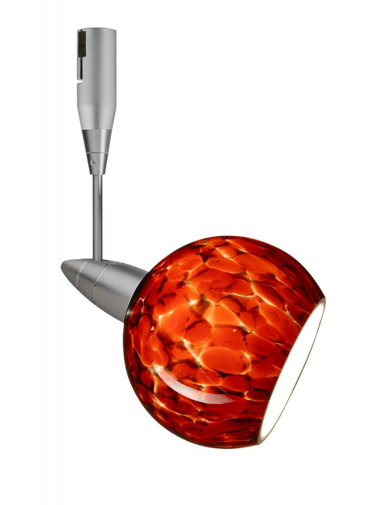 Besa Spotlight With 6" Stem Palla 3 Satin Nickel Garnet 1x35W Halogen Mr11