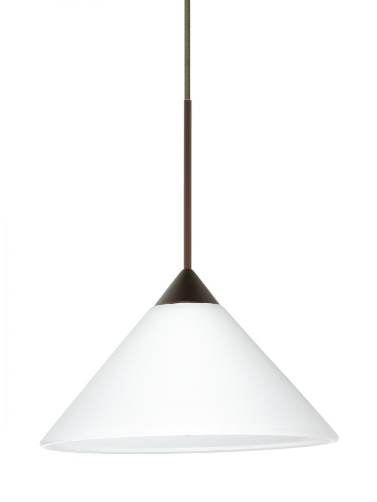 Besa Pendant Kona Bronze White 1x50W MAX GY6.35 Base, 15Ft. Cord