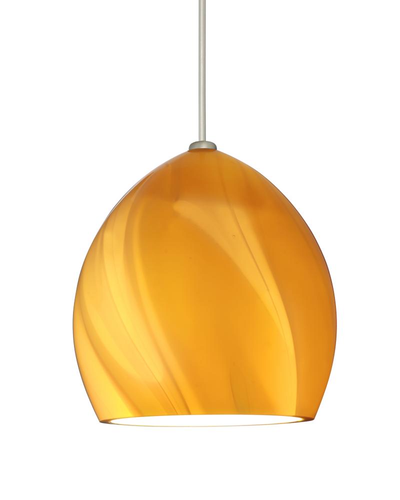 Besa Pendant Sprite Satin Nickel Honey 1x5W LED