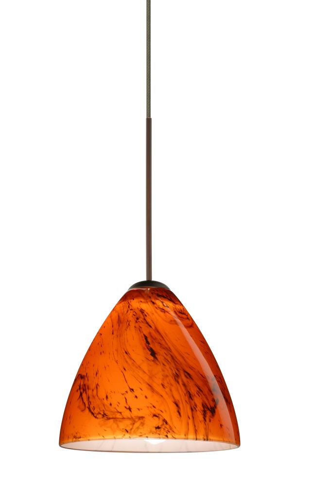 Besa Pendant Mia Bronze Habanero 1x50W MAX GY6.35 Base, 15Ft. Cord