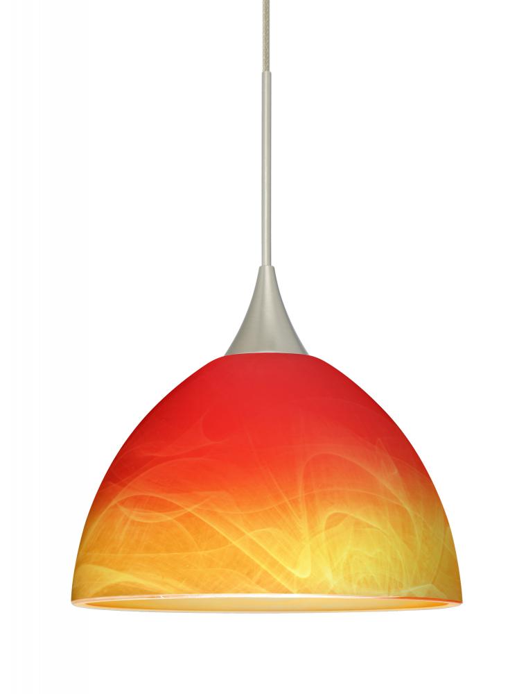 Besa Pendant Brella Satin Nickel Solare 1x5W LED