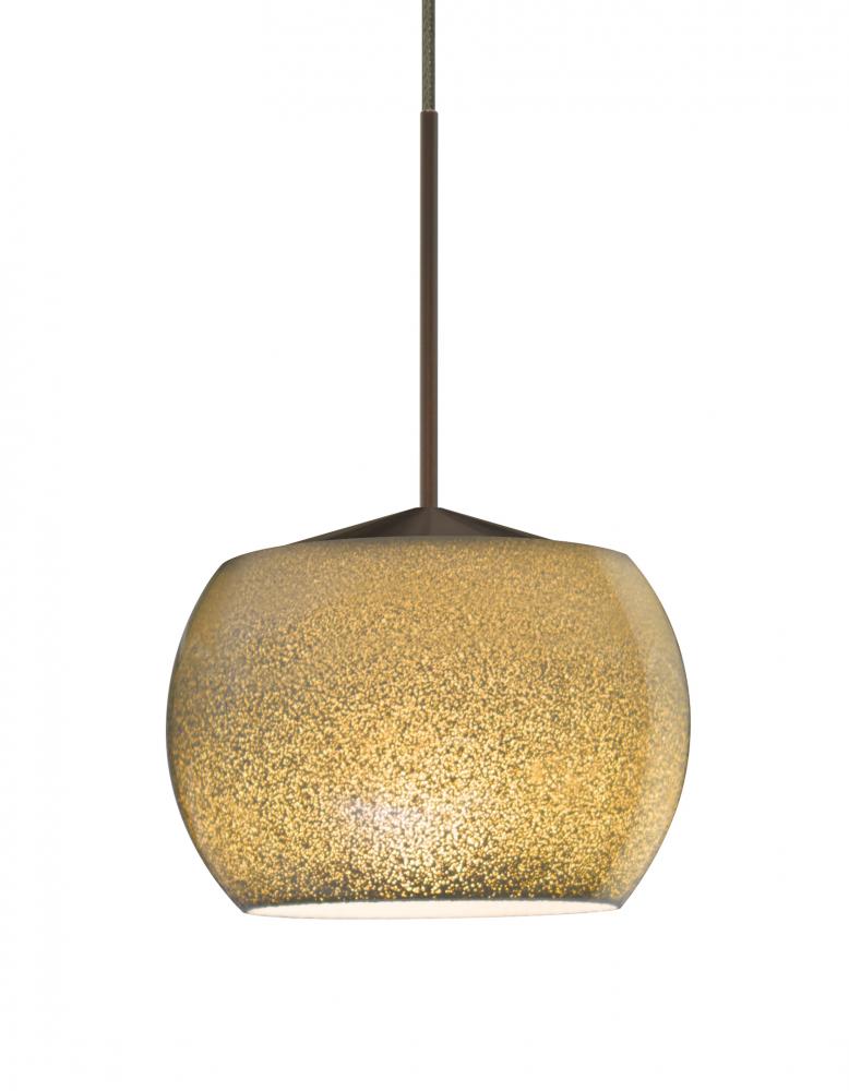 Besa, Keno Cord Pendant, Gold Sand, Bronze Finish, 1x3W LED