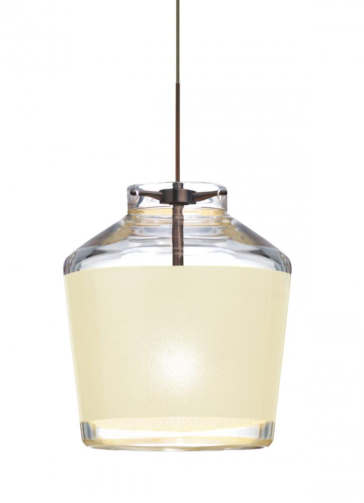Besa Pendant Pica 6 Bronze Creme Sand 1x50W MAX GY6.35 Base, 15Ft. Cord
