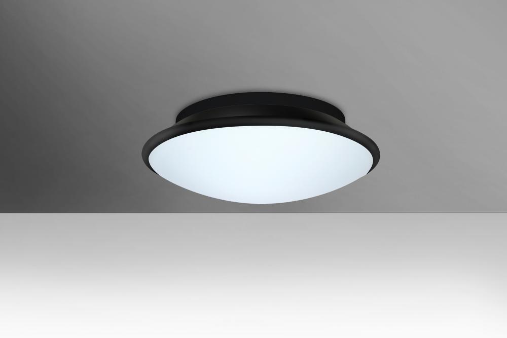 Besa, Silk 12 Ceiling, Opal/Black, 2x60W Medium Base