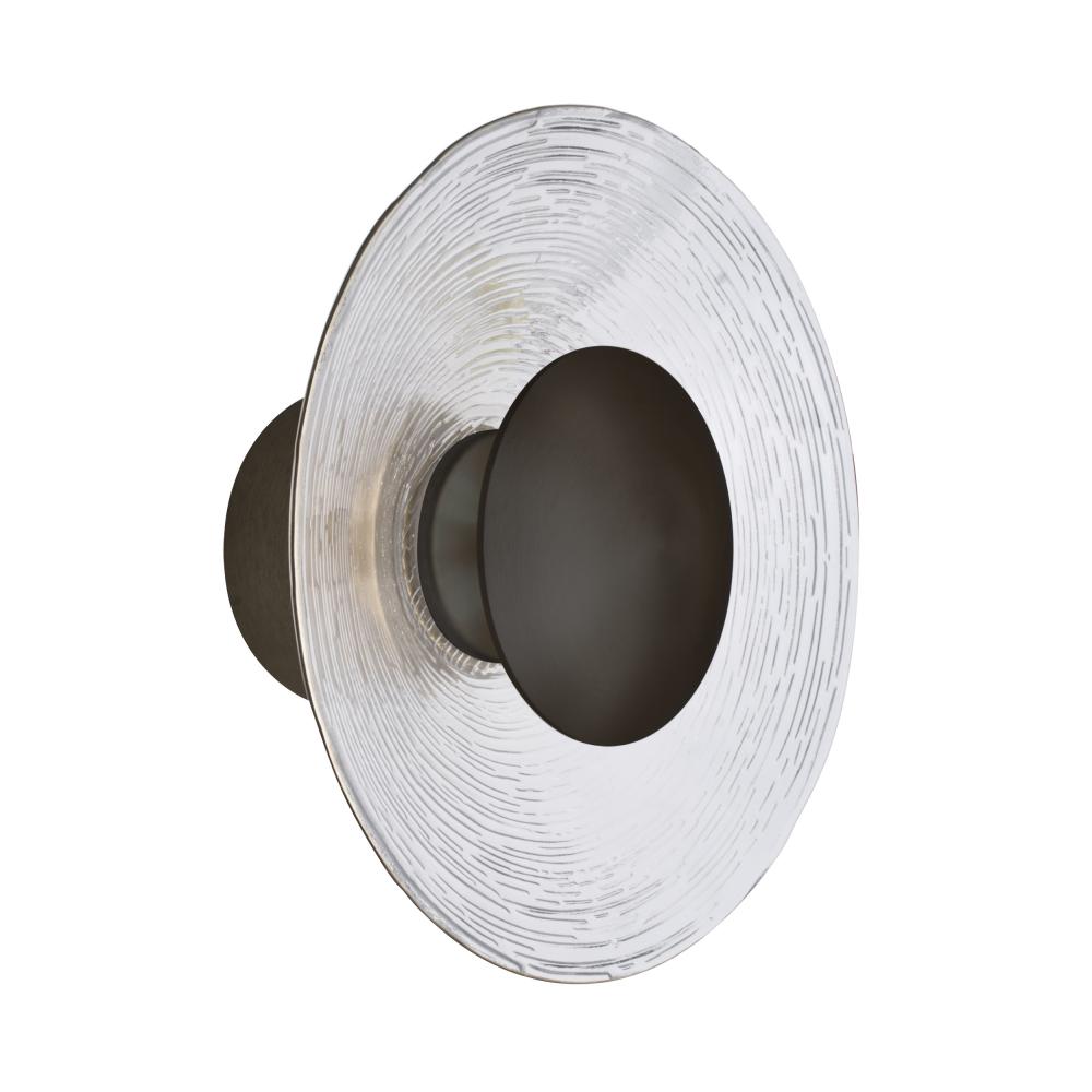 Besa Sly Sconce, Black/Clear, 1x11.5W LED