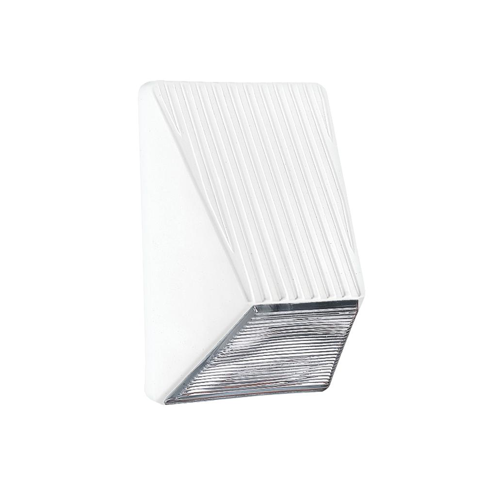 Besa Spa Sconce, White/Clear Glass, 1x75W Medium base