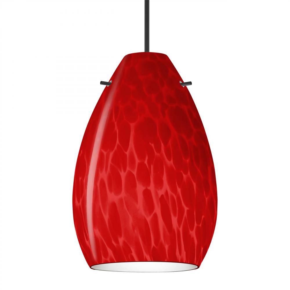 Besa Pendant For Mulitport Canopy Pera 6, Black Finish, Red Cloud 1x50W MAX GY6.35 Base