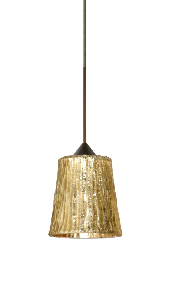 Besa Pendant For Multiport Canopy Nico 4 Bronze Stone Gold Foil 1x35W Halogen