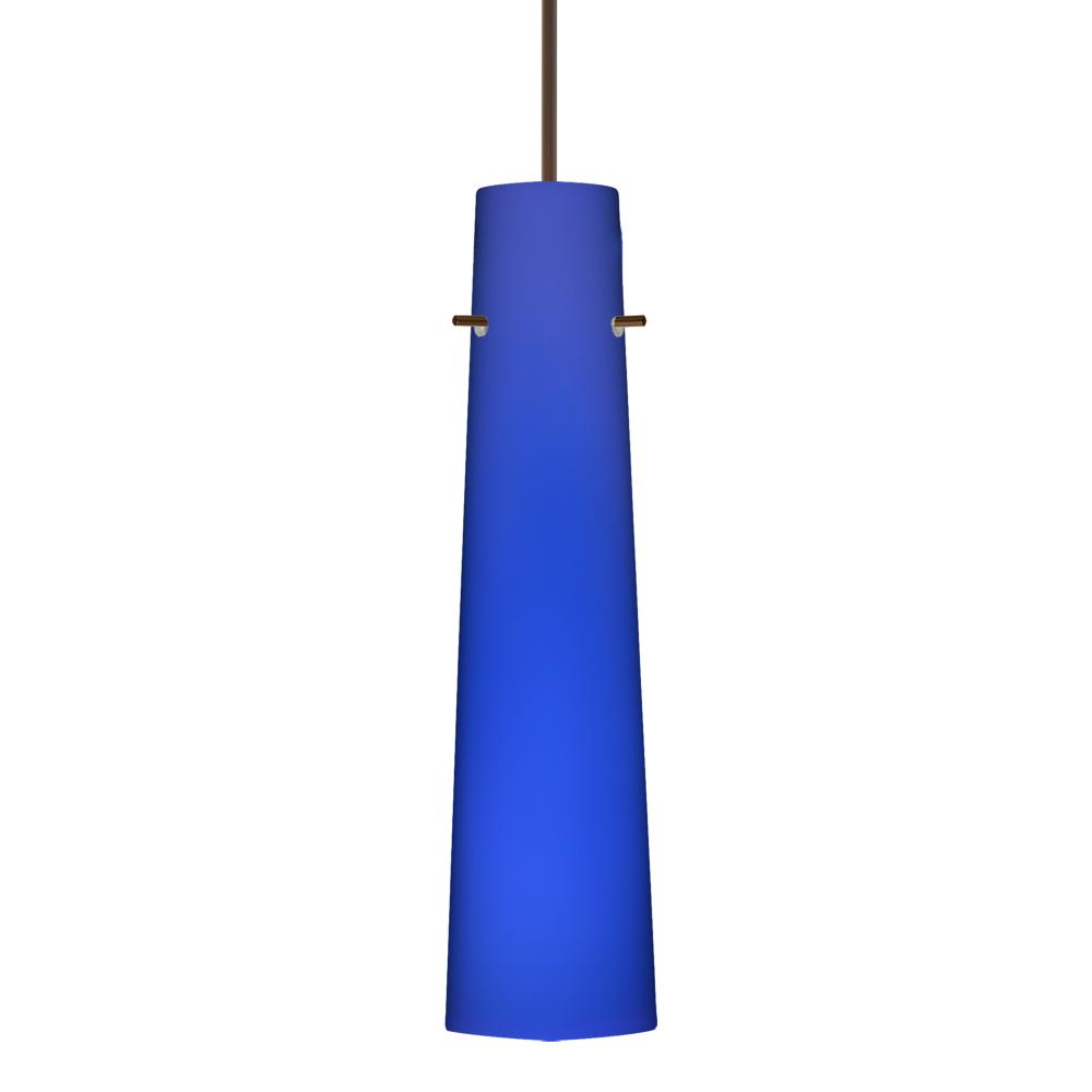 Besa Camino Pendant for Multiport Canopy Bronze Cobalt Blue Matte 1x50W MAX GY6.35 Base