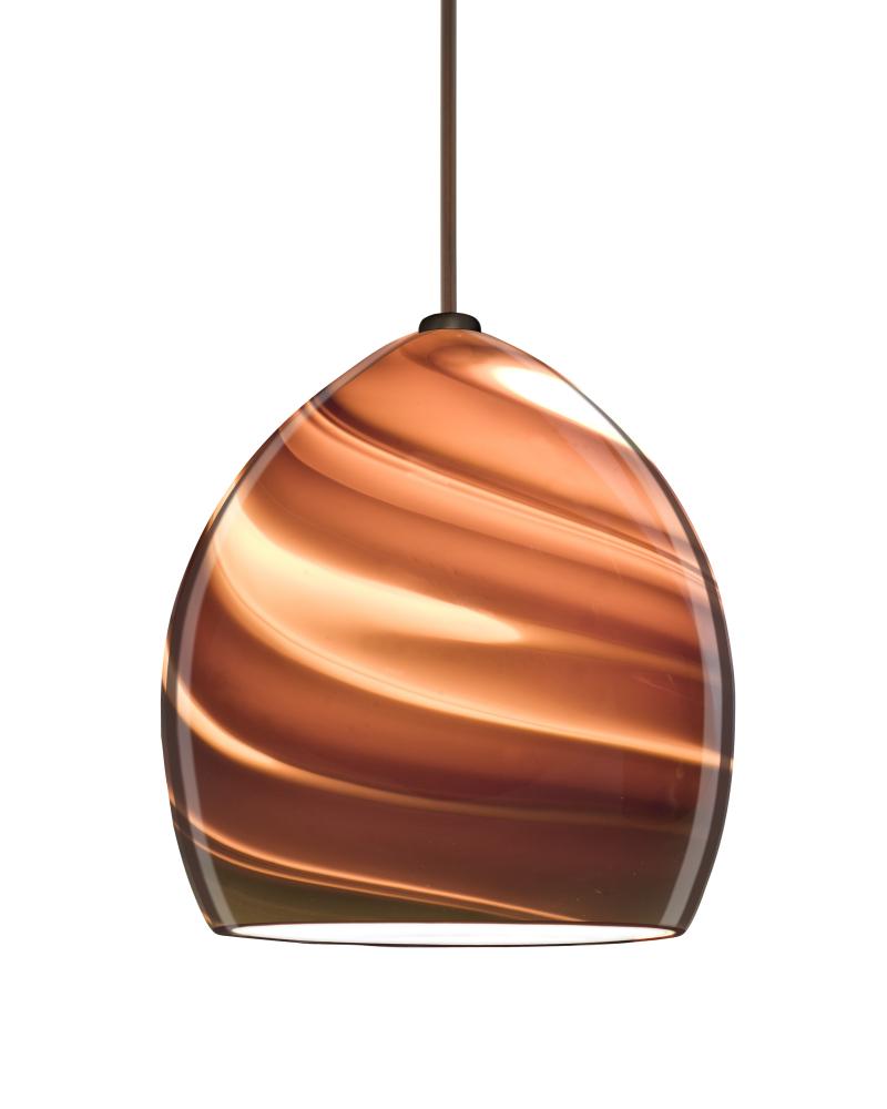 Besa Pendant Sprite Bronze Smoke Twist 1x5W LED