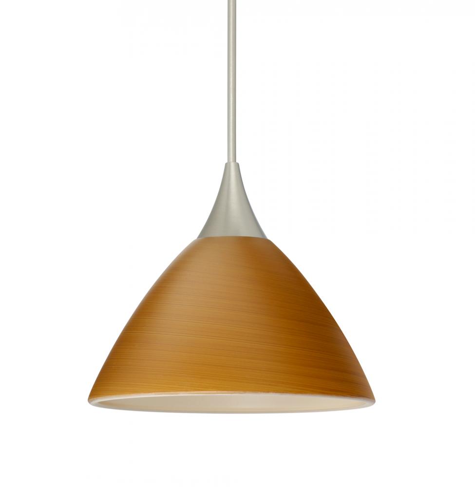 Besa Pendant Domi Satin Nickel Oak 1x3W LED