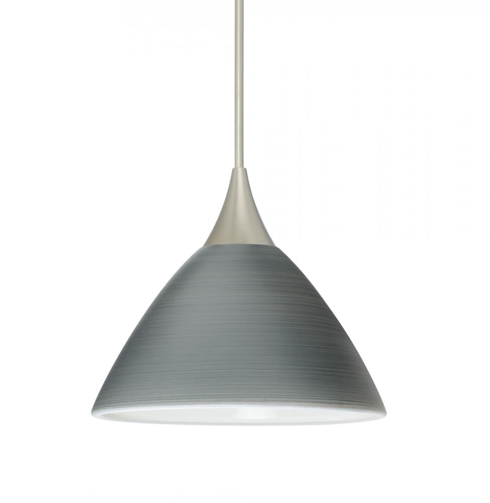 Besa Pendant Domi Satin Nickel Titan 1x3W LED, 15Ft. Cord