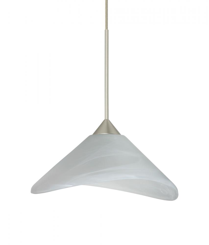 Besa Pendant Hoppi Satin Nickel Marble 1x3W LED