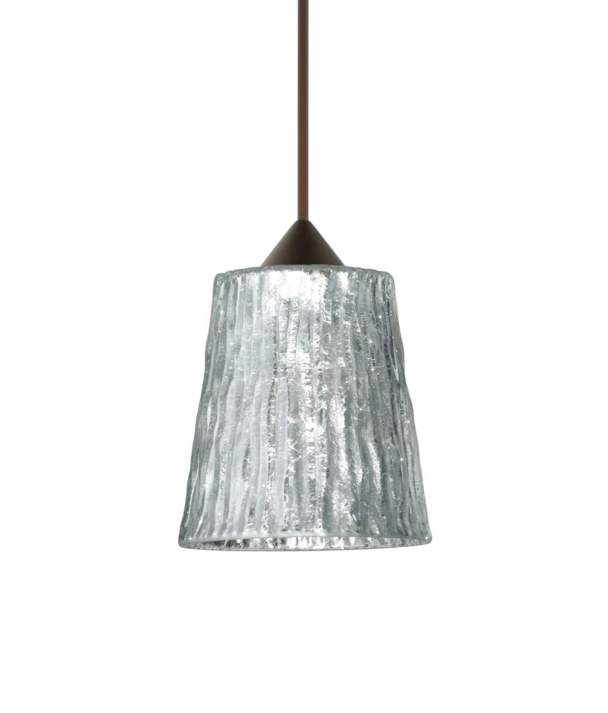 Besa Pendant Nico 4 Bronze Stone Silver Foil 1x5W LED