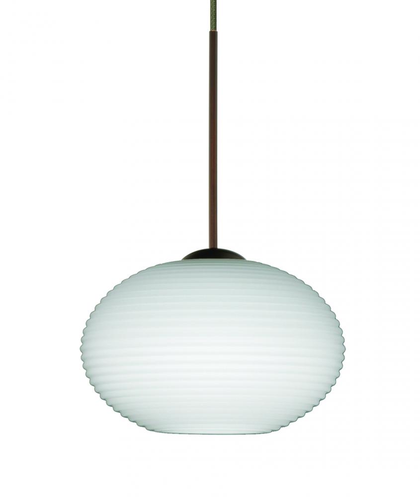Besa Pendant Lasso Bronze Opal Matte 1x50W MAX GY6.35 Base, 15Ft. Cord