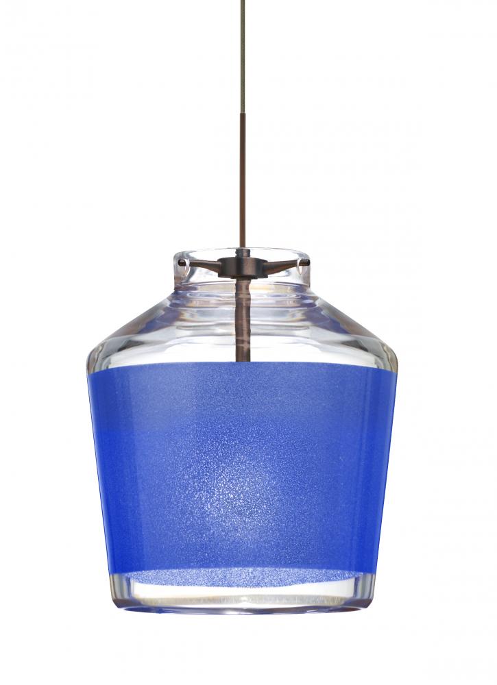 Besa Pendant Pica 6 Bronze Blue Sand 1x50W MAX GY6.35 Base, 15Ft. Cord