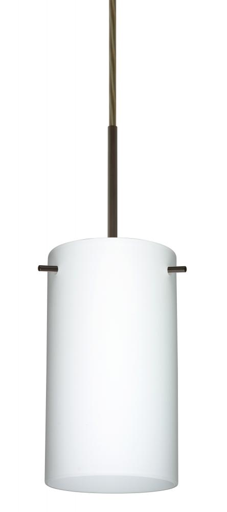 Besa Stilo 7 LED Pendant For Multiport Canopy Opal Matte Bronze 1x9W LED
