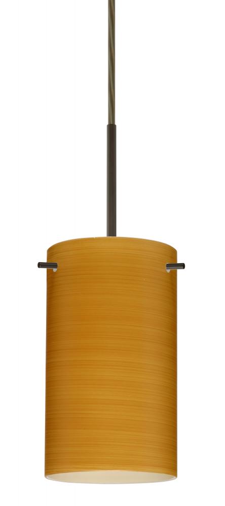 Besa Stilo 7 LED Pendant For Multiport Canopy Oak Bronze 1x9W LED