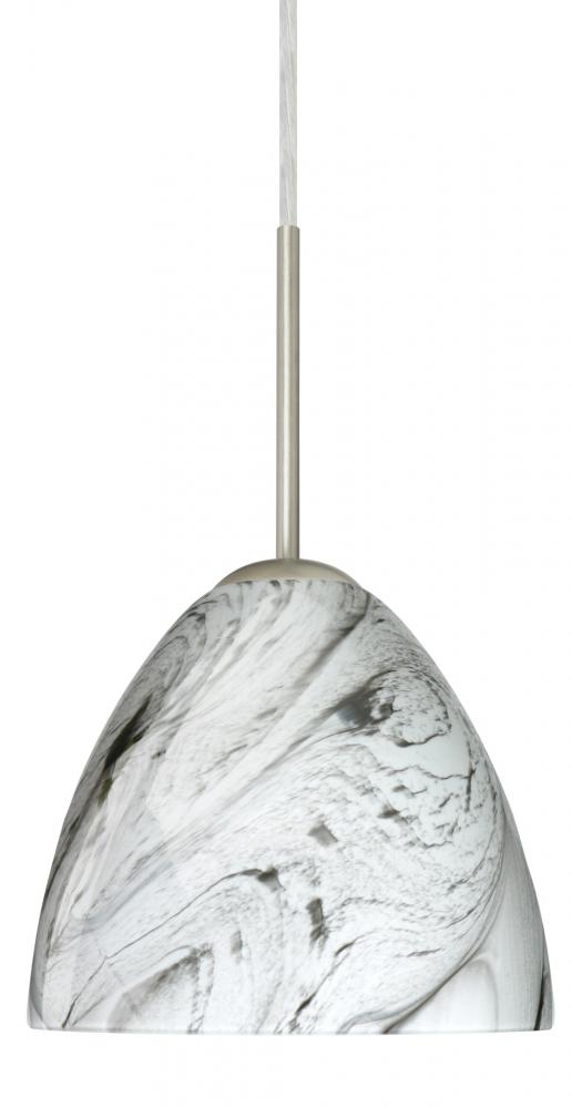 Besa Sasha Pendant For Multiport Canopy Satin Nickel Marble Grigio 1x50W Candelabra