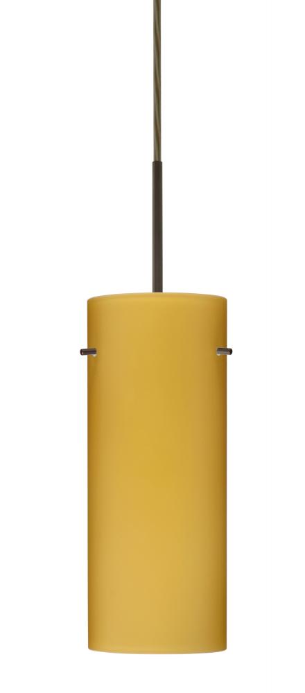 Besa Stilo 10 LED Pendant For Multiport Canopy Vanilla Matte Bronze 1x9W LED