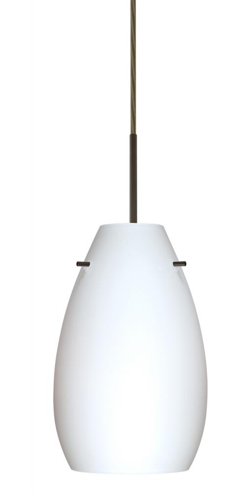 Besa Pera 9 LED Pendant For Multiport Canopy Opal Matte Bronze 1x9W LED