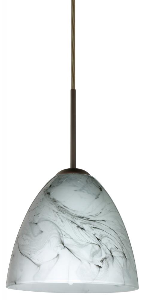 Besa Vila Pendant For Multiport Canopy Bronze Marble Grigio 1x60W Medium Base