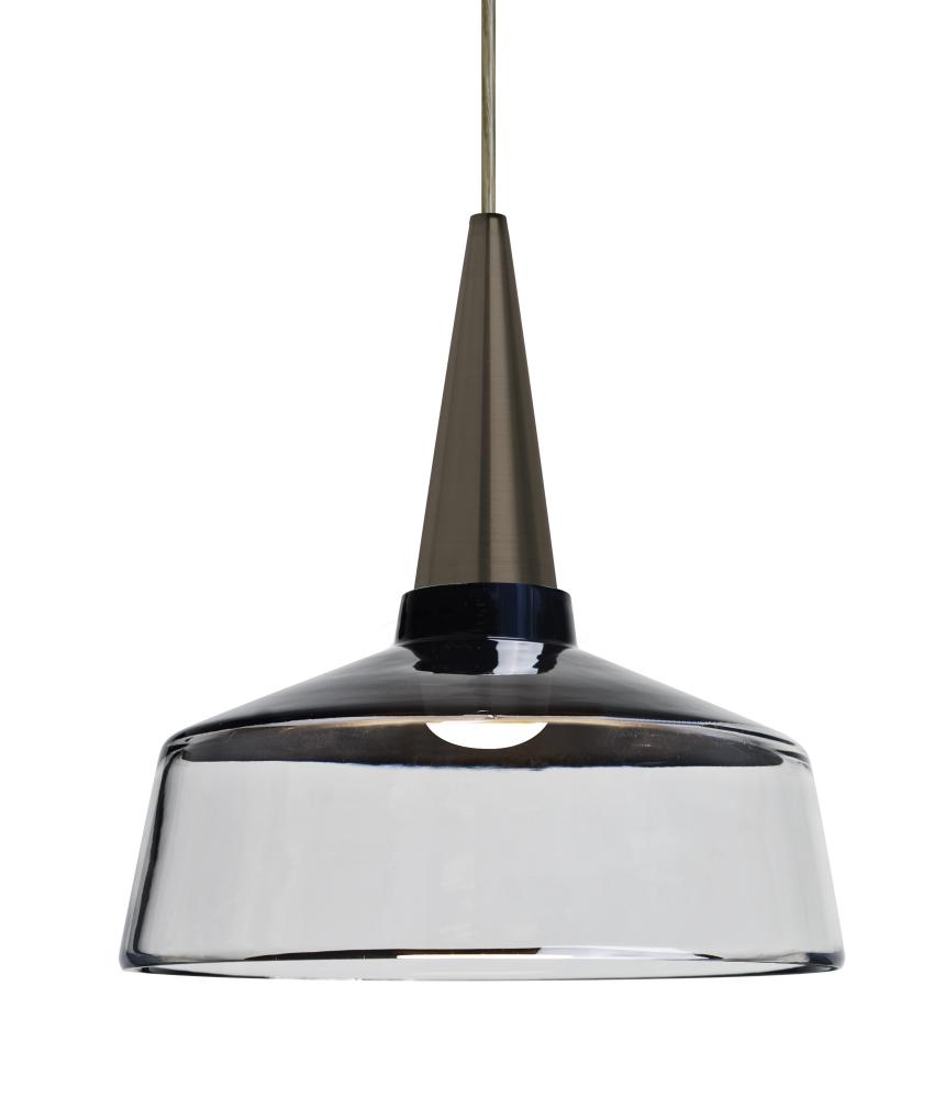 Besa, Baron 10 Cord Pendant for Mulitport Canopy, Black/Clear, Bronze Finish, 1x60W Medium base